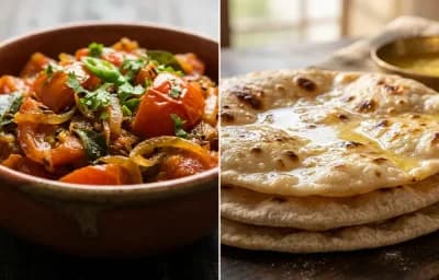 Tomato Bhaji with Chapati