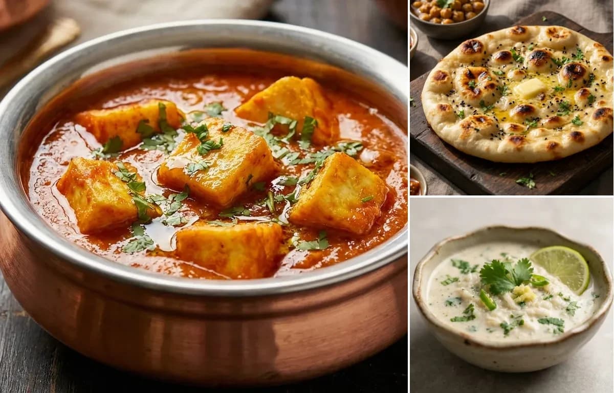 Tomato Chaman, Kulcha and Mooli Chutney