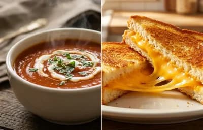 Tomato Soup with Grilled Cheese