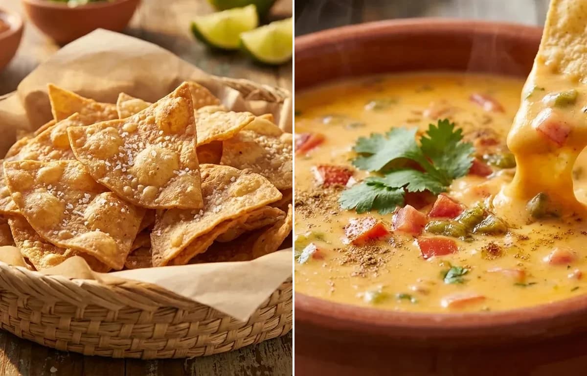 Tortilla Chips with Queso Dip
