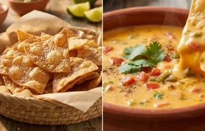 Tortilla Chips with Queso Dip