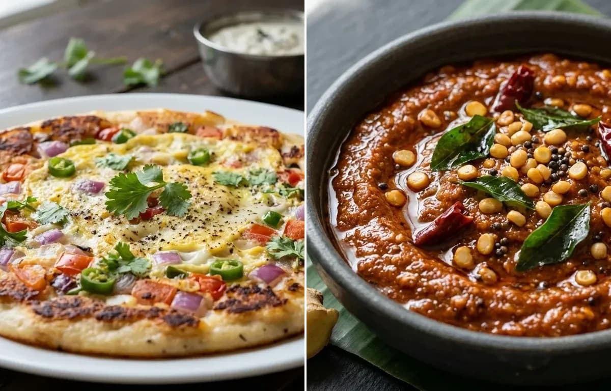 Uttapam with Ginger Chutney