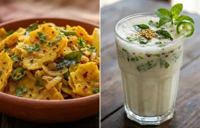 Vagharela Rotli with Masala Chaas