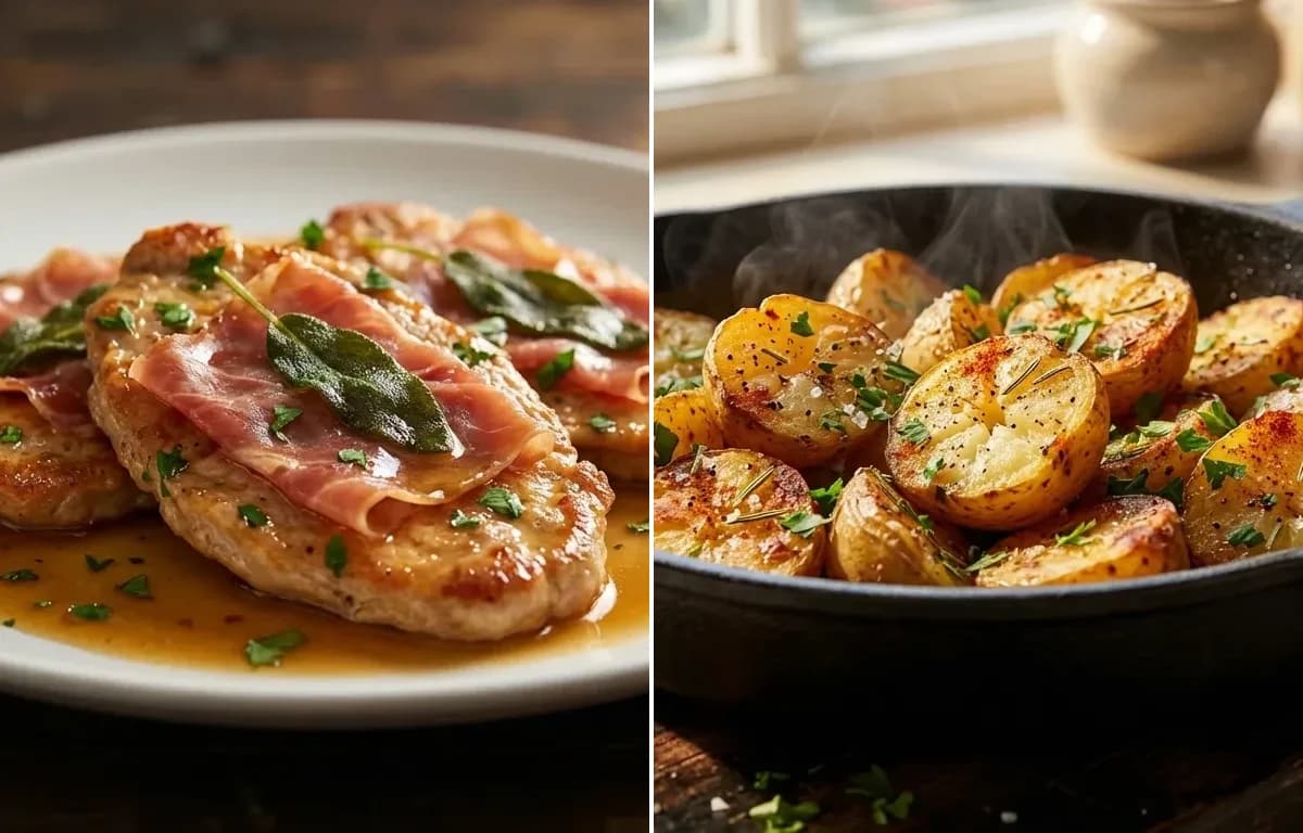 Veal Saltimbocca with Roasted Potatoes
