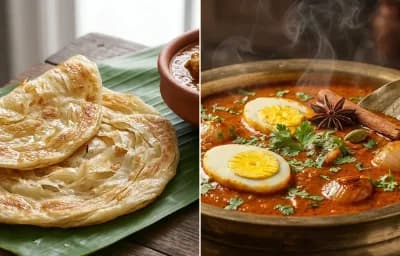 Veechu Parotta with Muttai Salna