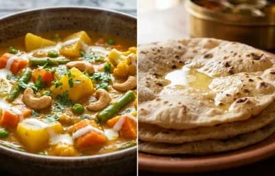 Vegetable Curry with Roti