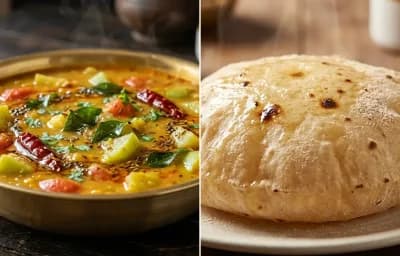 Vegetable Dalcha with Phulka