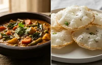 Vegetable Gassi with Akki Sandige