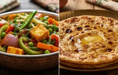 Vegetable Jalfrezi with Tawa Paratha