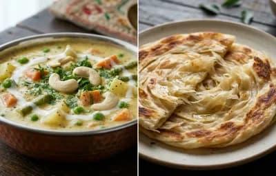 Vegetable Korma with Parotta