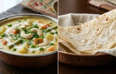 Vegetable Korma with Roomali Roti