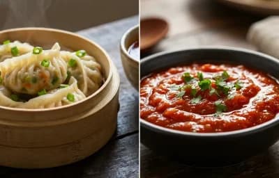 Vegetable Momos with Momo Chutney