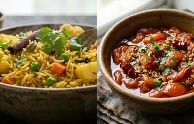 Vegetable Pulao with Bilahi Tok