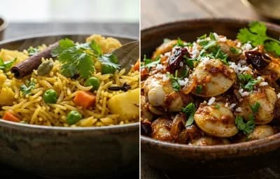 Vegetable Pulao with Tisryache Suke