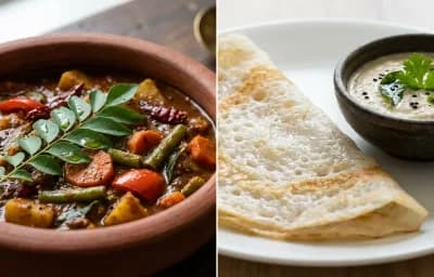 Vegetable Pulimunchi with Neer Dosa