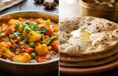 Vegetable Sabzi with Roti