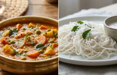 Vegetable Salna with Idiyappam