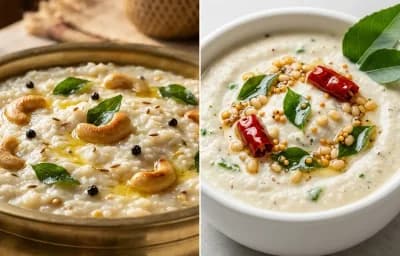 Ven Pongal with Coconut Chutney