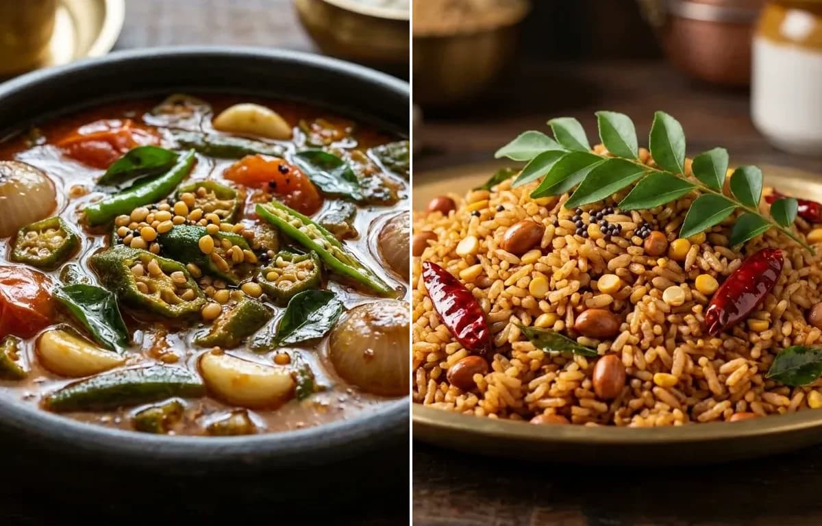Vendakkai Mandi with Puli Sadam