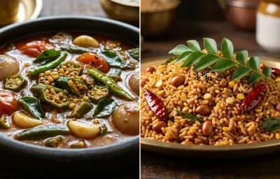 Vendakkai Mandi with Puli Sadam
