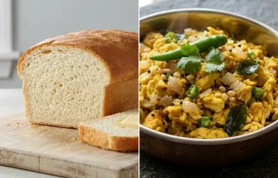 White Bread with Muttai Podimas