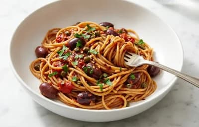 Whole Wheat Pasta Puttanesca