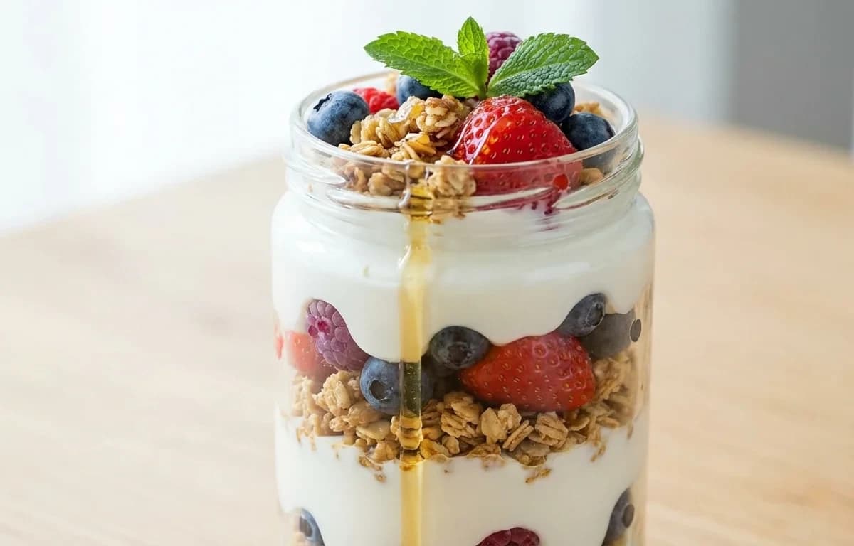 Yogurt Parfait with Berries and Oats