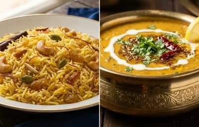 Zafrani Pulao with Dal Sultani
