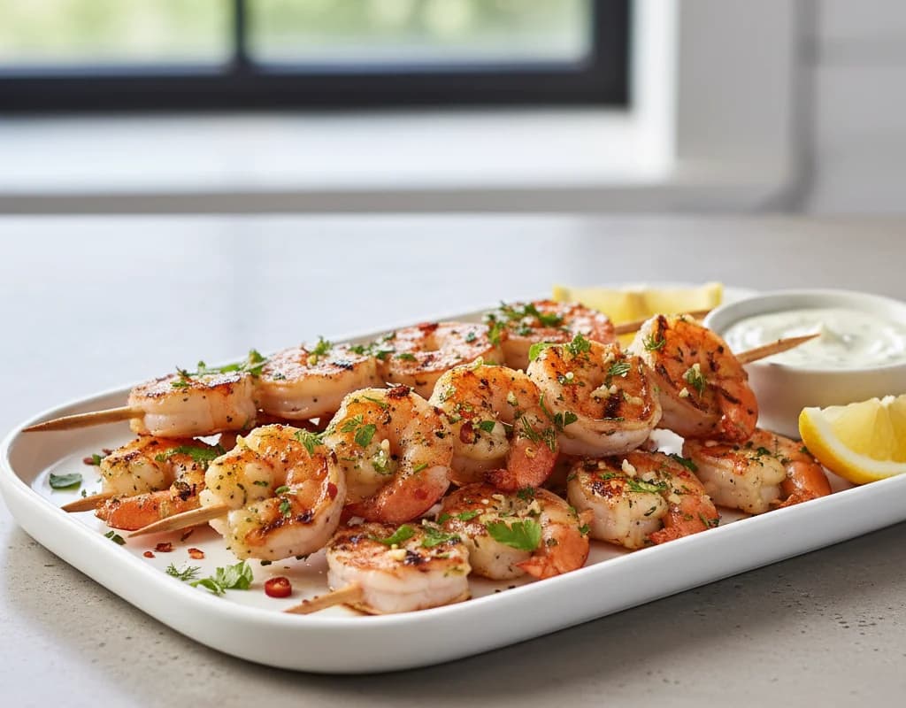 Garlic Herb Grilled Shrimp