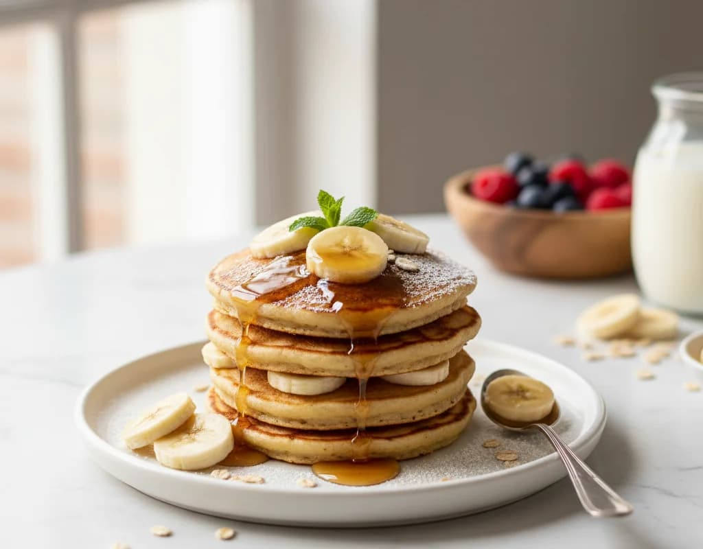 Banana Oat Pancakes