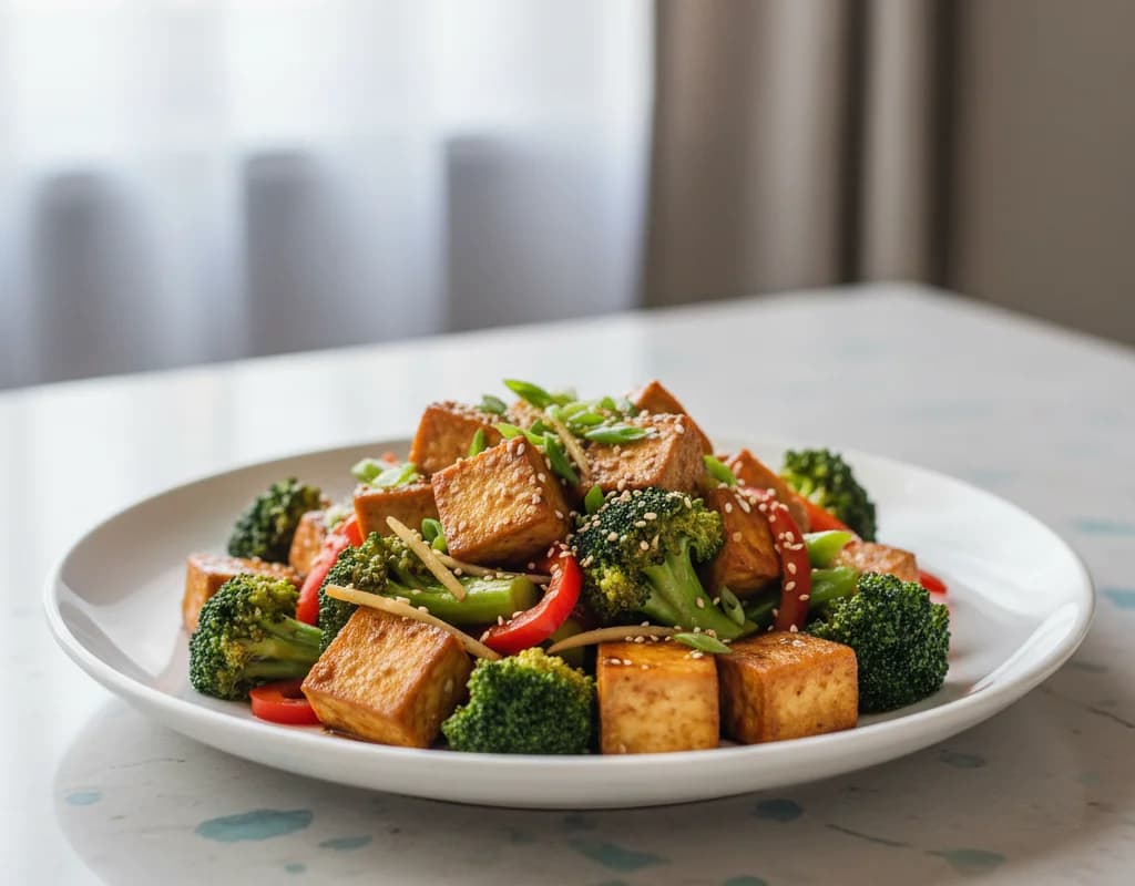 Tofu and Broccoli Stir-fry
