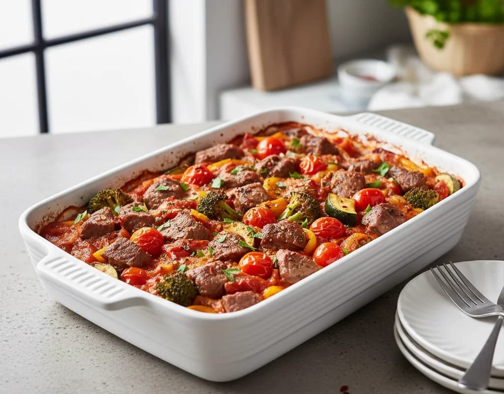 Lean Beef and Vegetable Bake