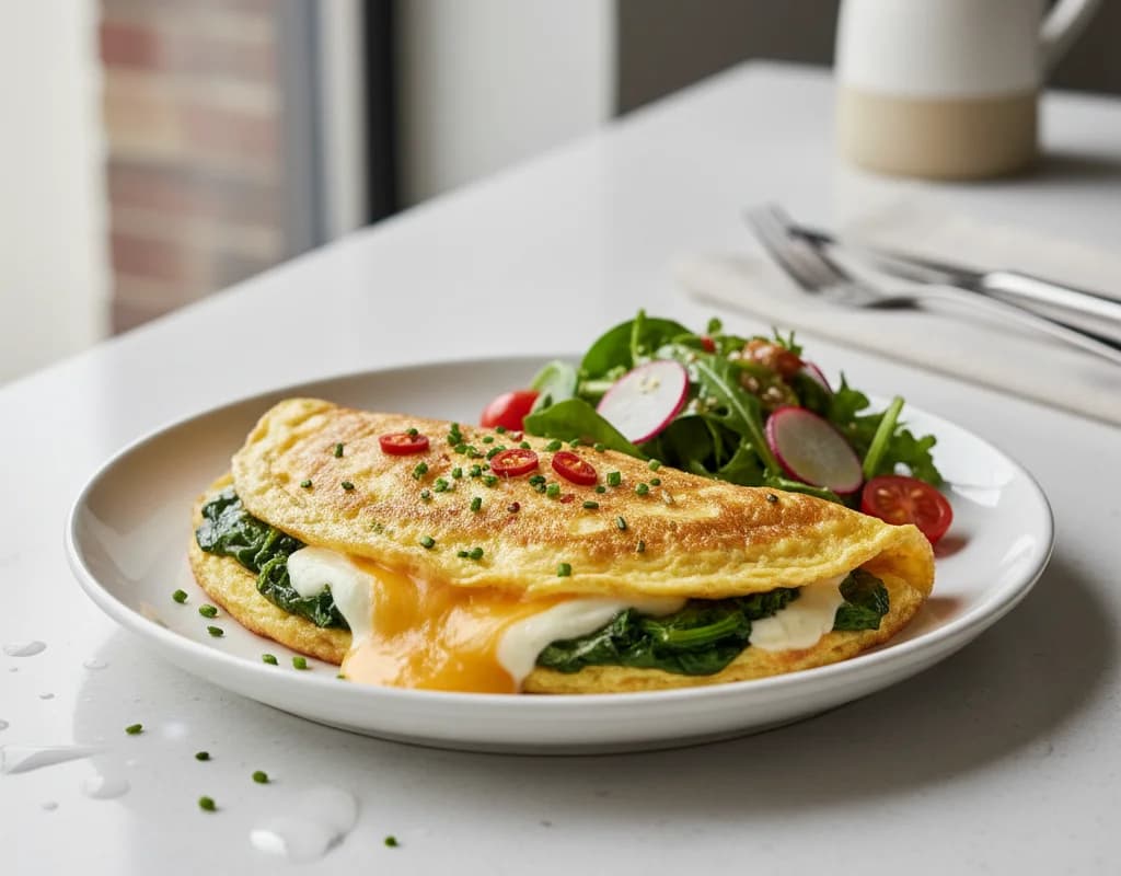 Spinach and Cheese Omelette