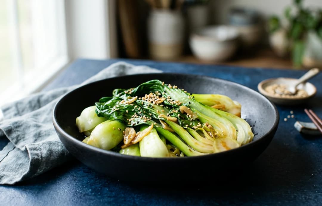 10-Minute Garlic Ginger Bok Choy