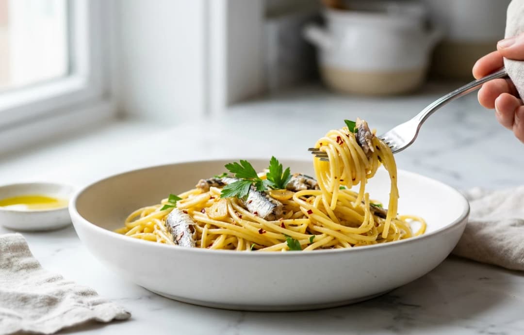 10-Minute Sardine Pasta