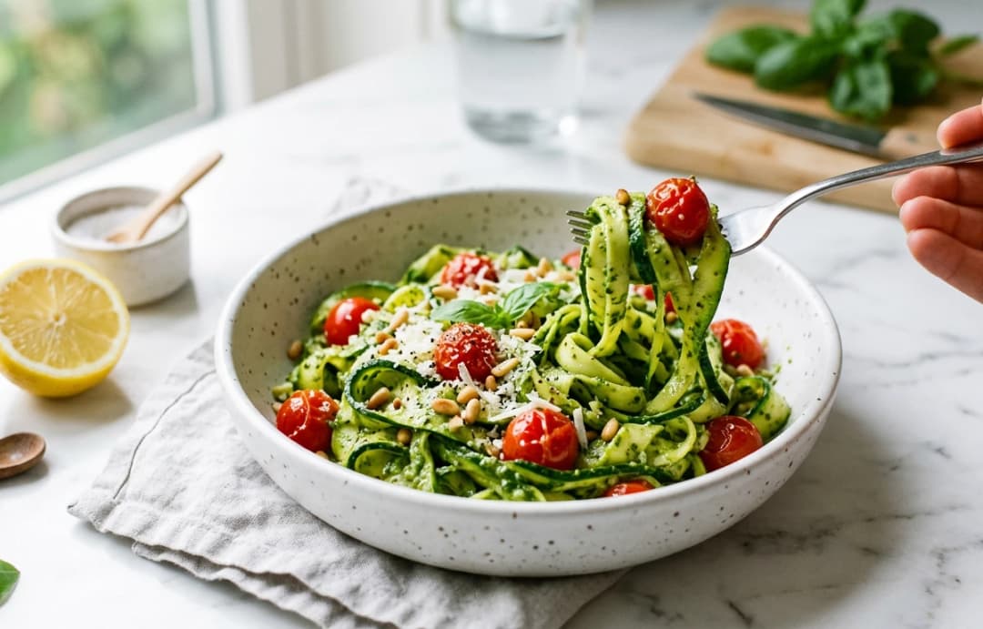 15-Minute Zucchini Pesto Pasta