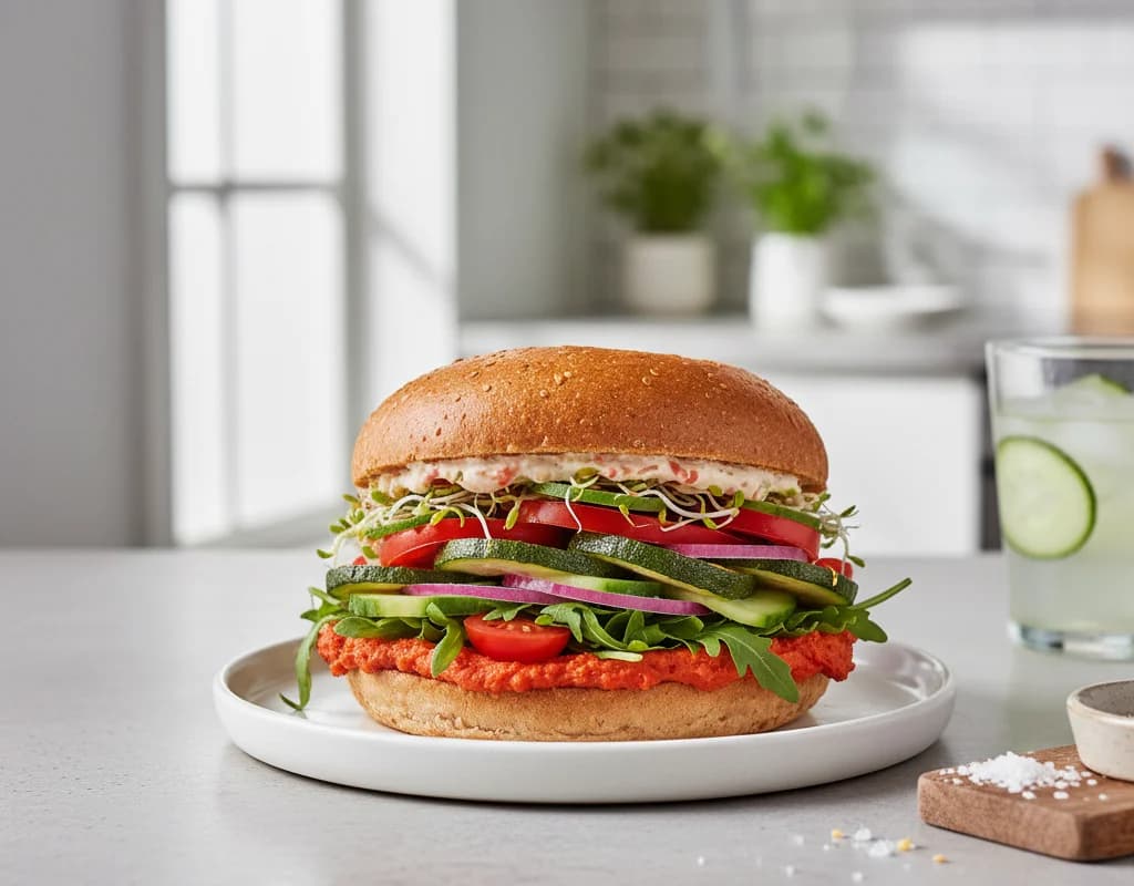 Veggie Hummus Sandwich