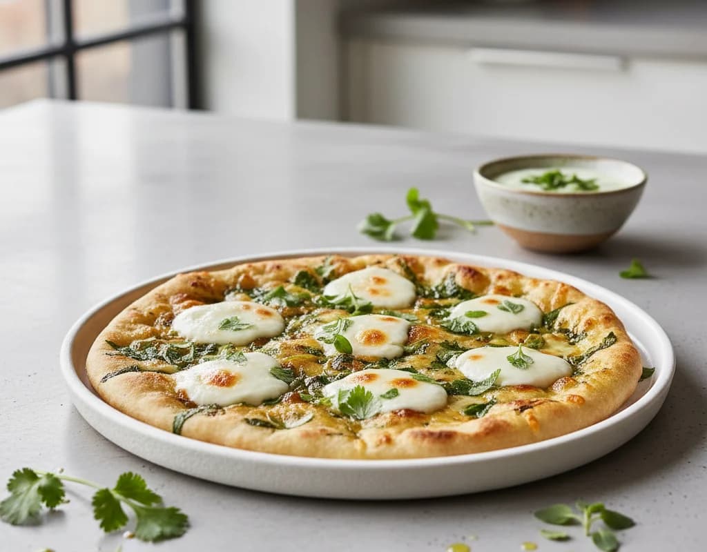 Herb Flatbread with Low-Fat Mozzarella