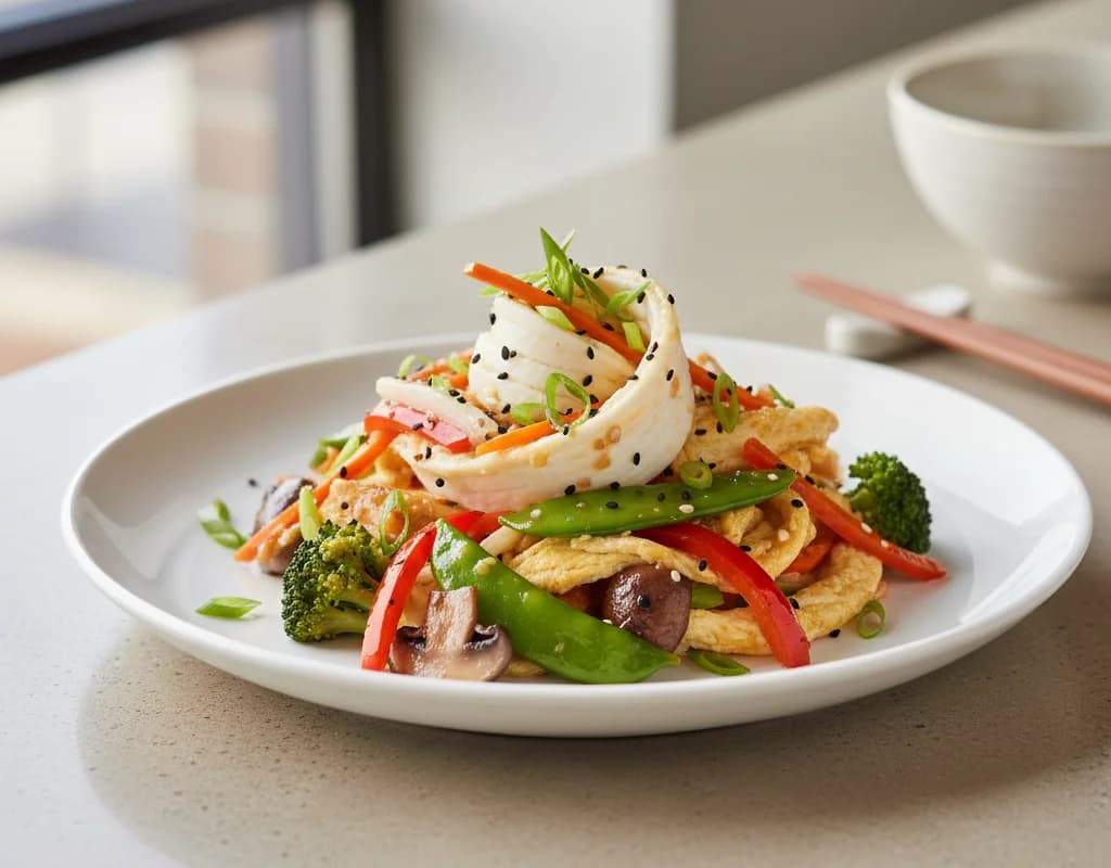 Egg White and Vegetable Stir-fry