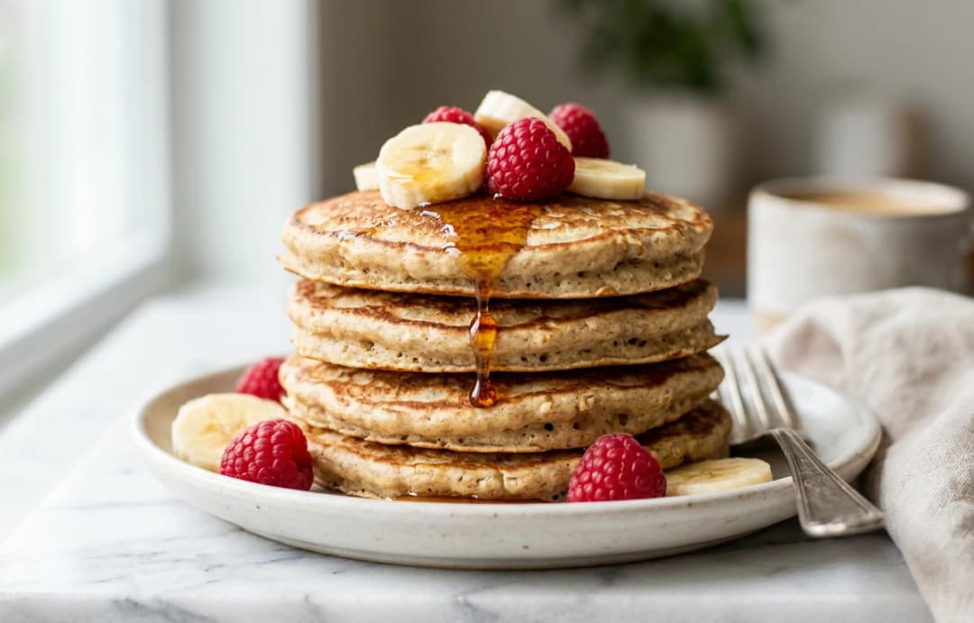 2-Minute Blender Oat Flour Pancakes