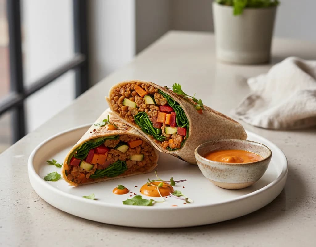 Spiced Lentil and Vegetable Wrap