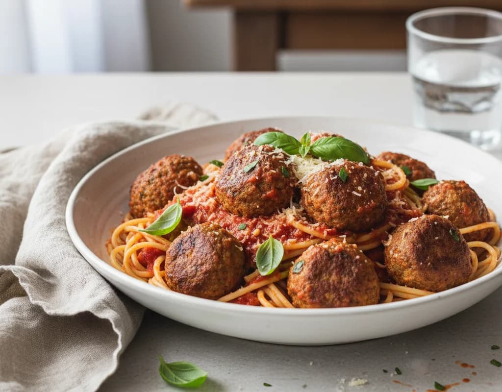 Veggie Meatballs with Pasta