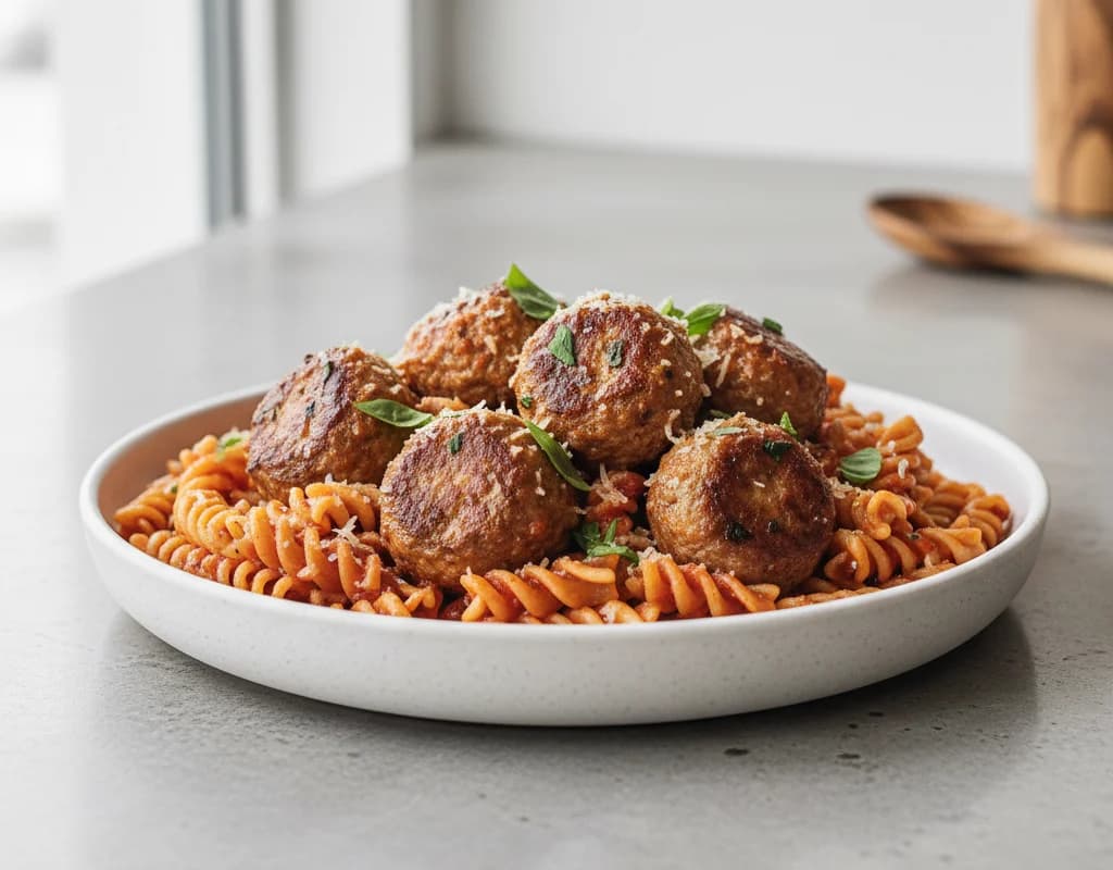 Turkey Meatballs with Whole Wheat Pasta