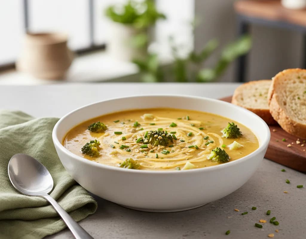Vegan Cheesy Broccoli Soup
