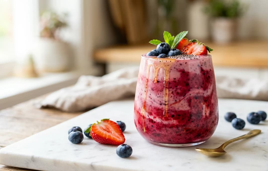 5-Minute Berry Kefir Smoothie