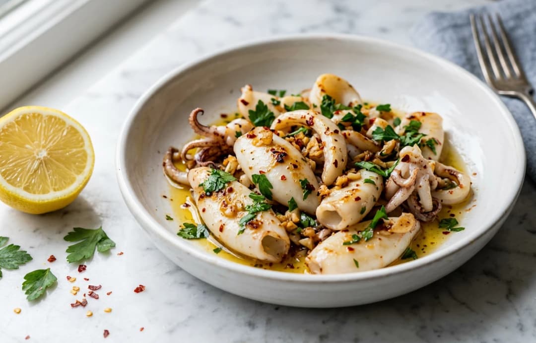 90-Second Garlic-Chilli Squid
