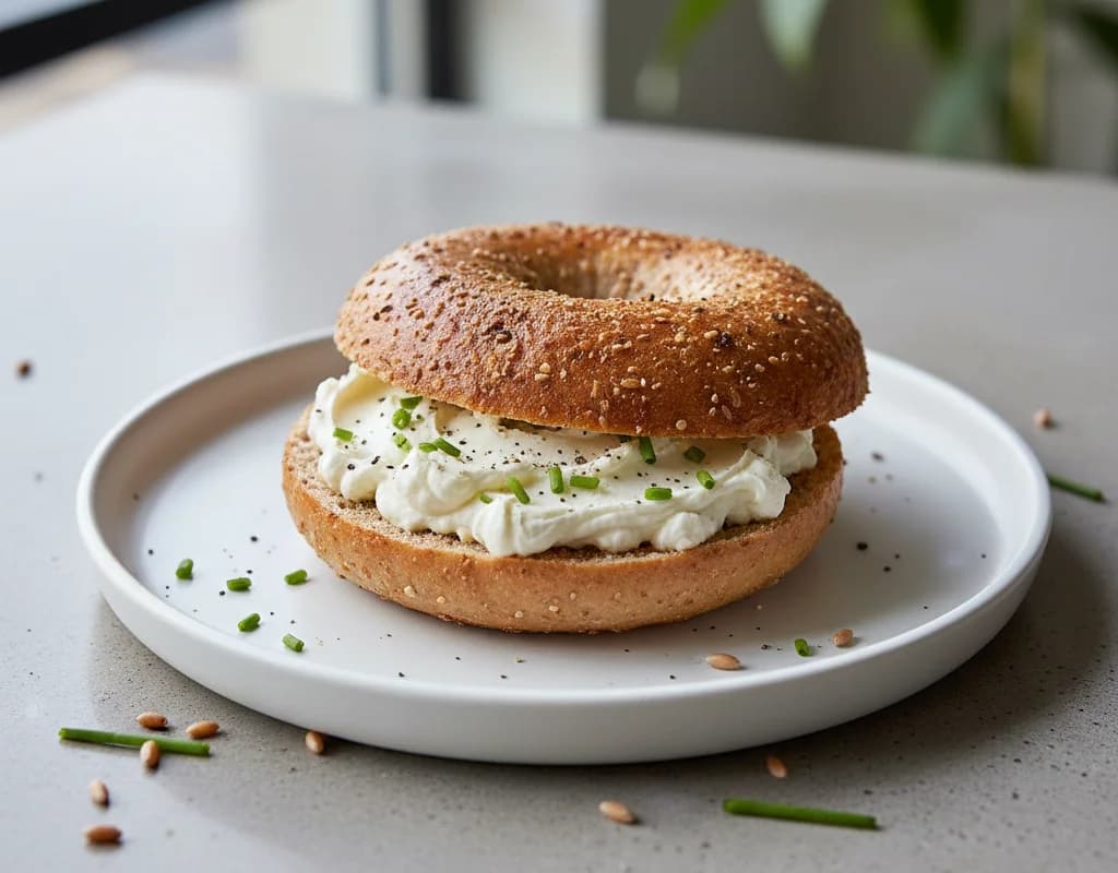 Whole Wheat Bagel with Light Cream Cheese