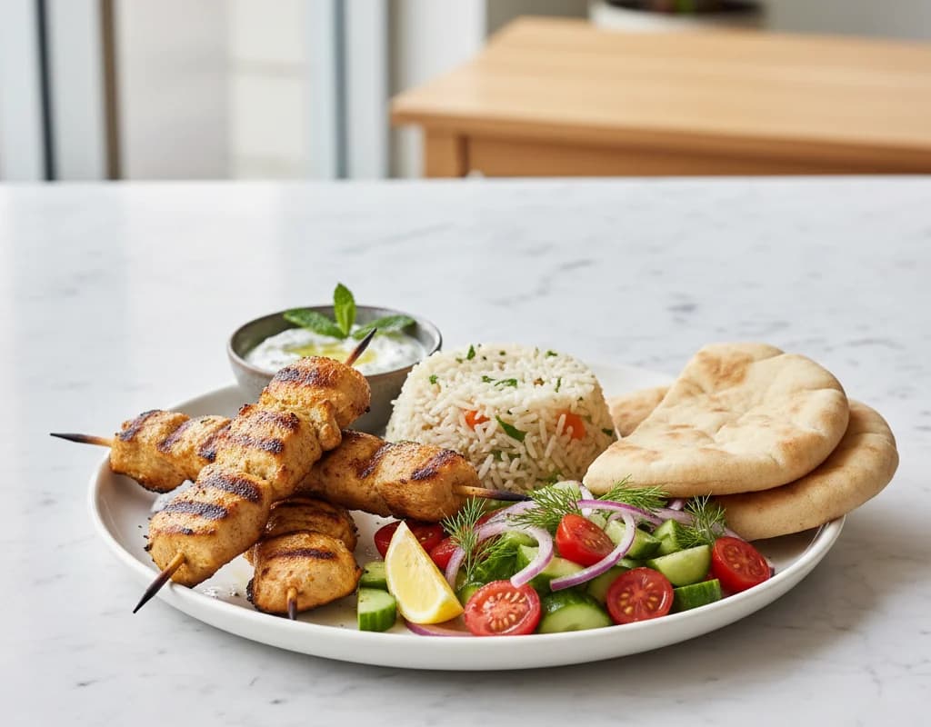 Chicken Souvlaki Plate