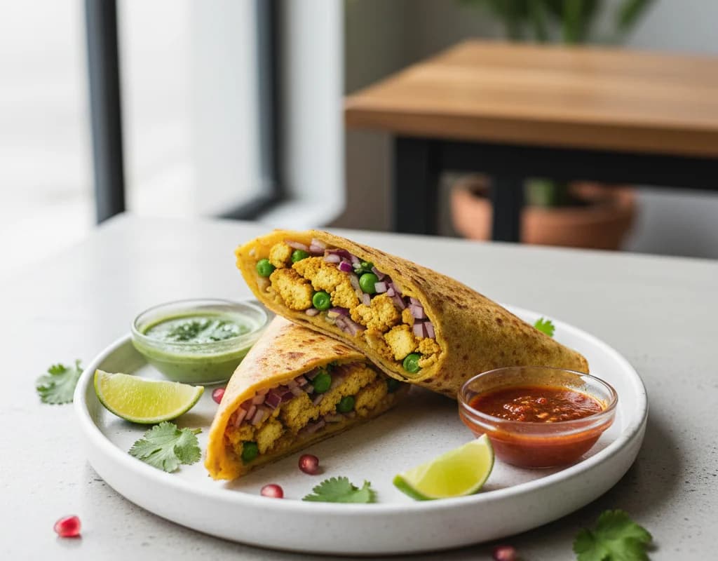 Tofu Chilla Wrap