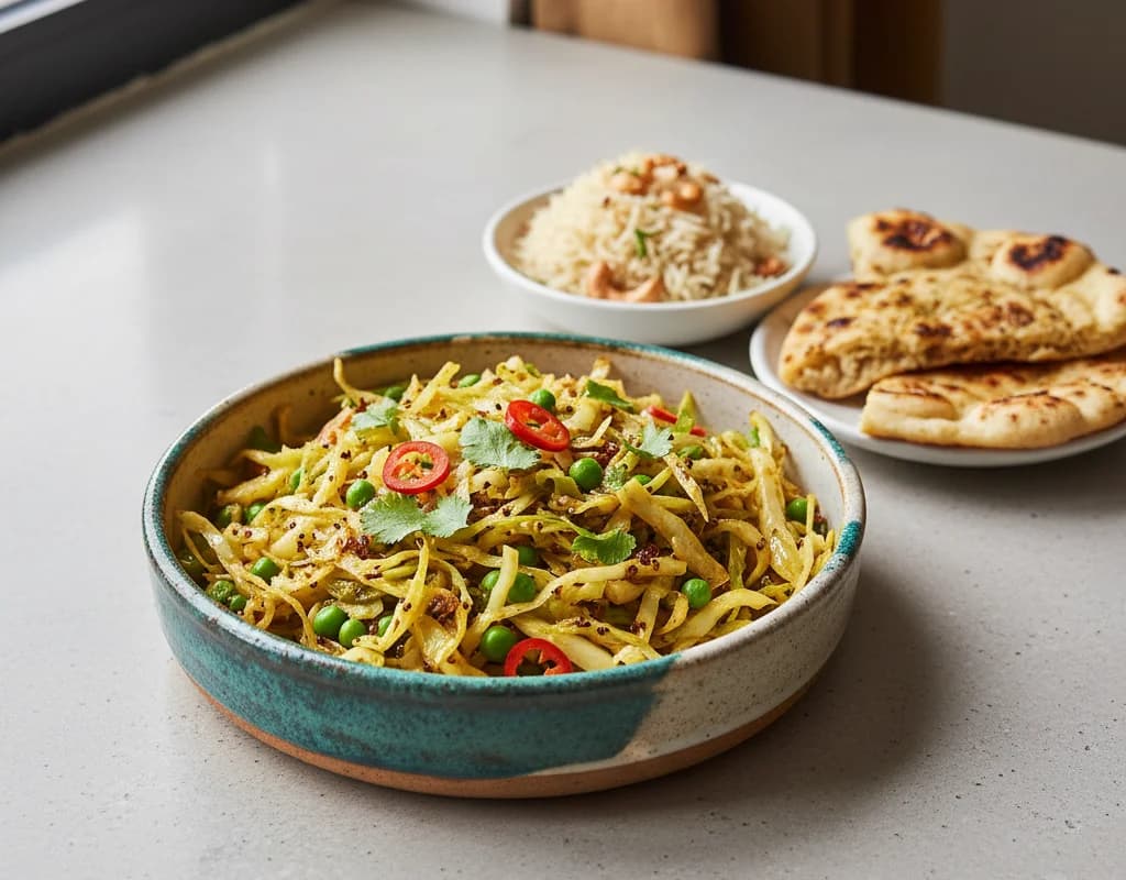 Vegan Cabbage Sabzi